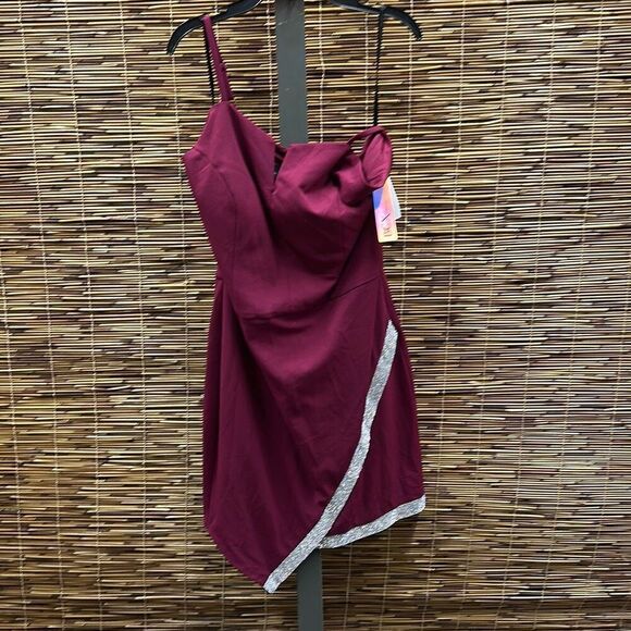 Bcx Juniors' Asymmetrical Embellished Dress Size 13 - Picture 2 of 3